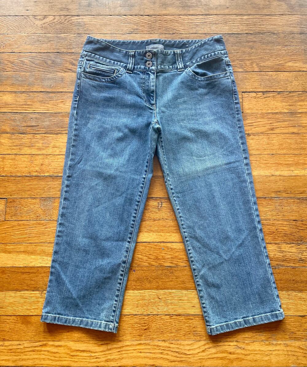 ANN TAYLOR Slim Fit Lower Waist Crop Jeans sz 6